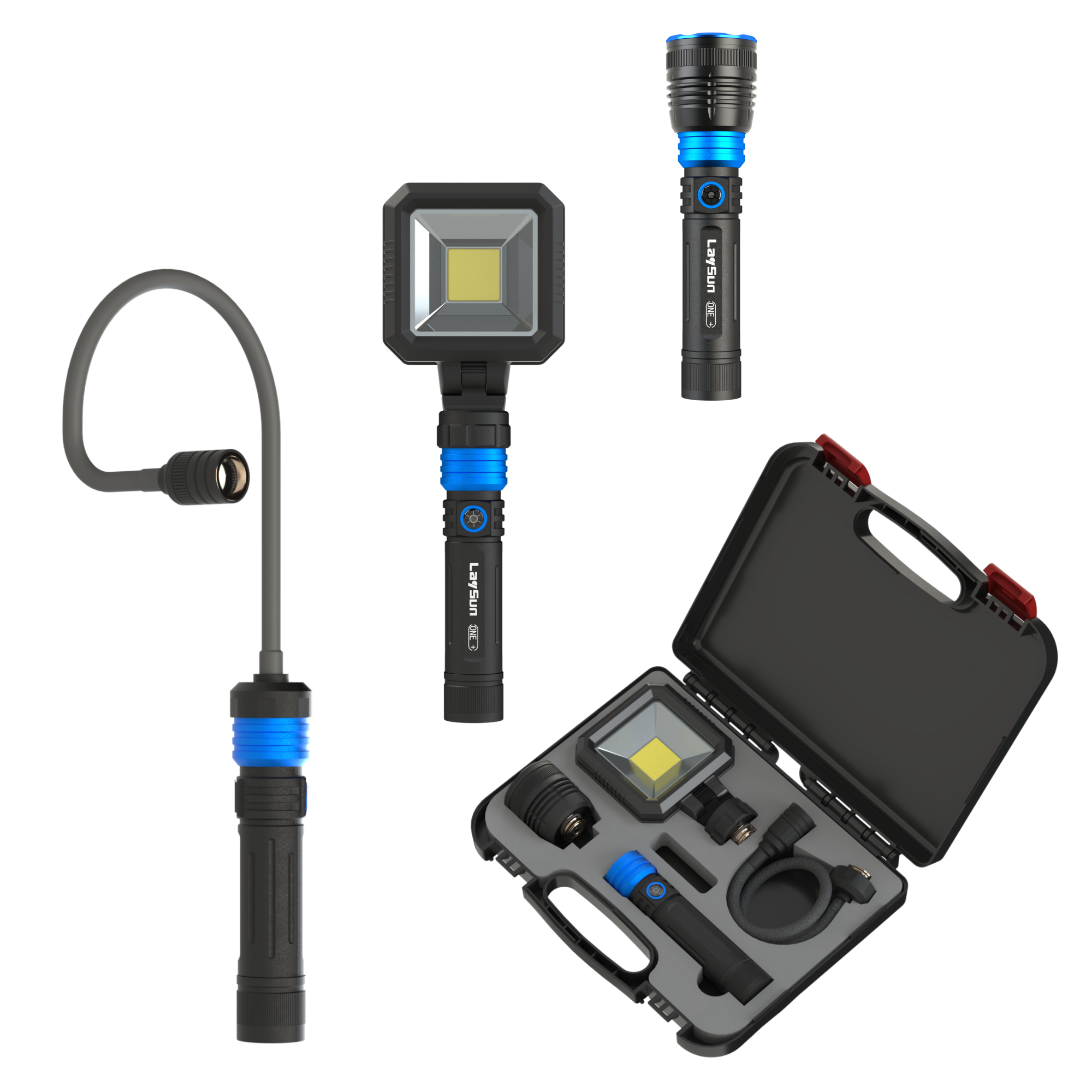 LaySun 3 in 1 Quick Connect Rechargeable Led Work Light Zoom