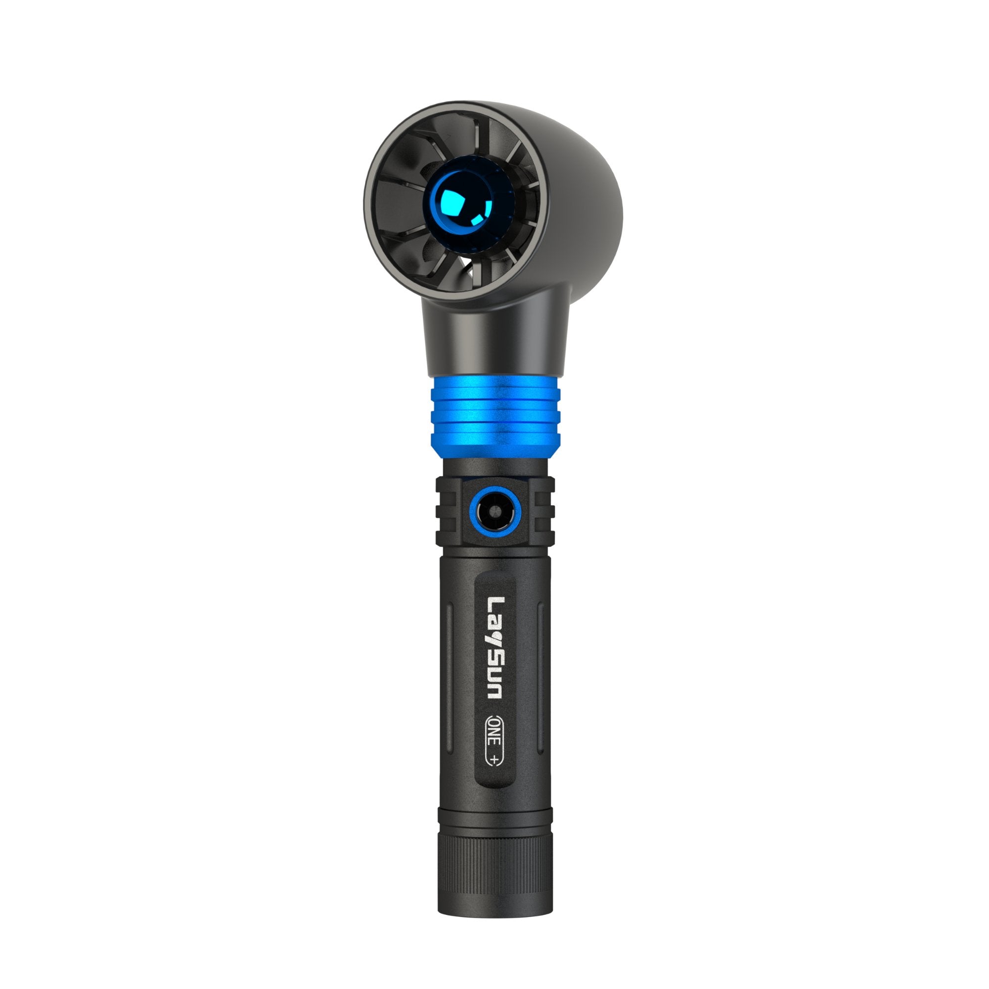 LaySun 3 in 1 Quick Connect Rechargeable Led Zoom Flashlight with Magnetic Base, Camping Light and Handheld Fan, 4000ma Battery and USB-C Charge - LaySun Smart