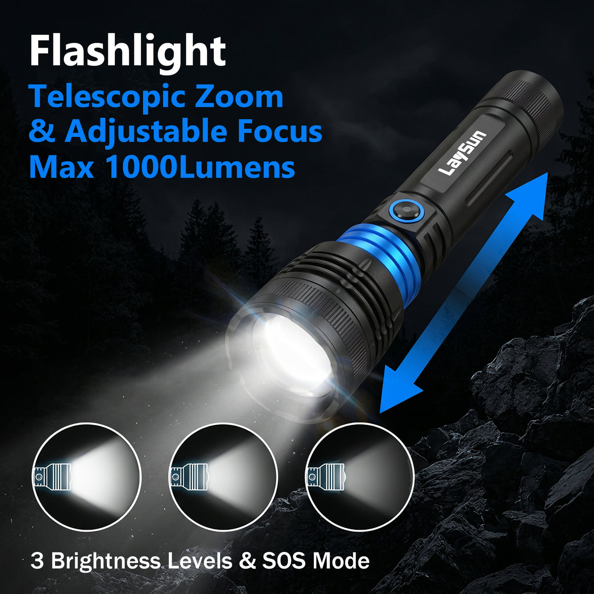 Rechargeable Work Light - Flashlight - Gooseneck Light 3 in 1 Kit