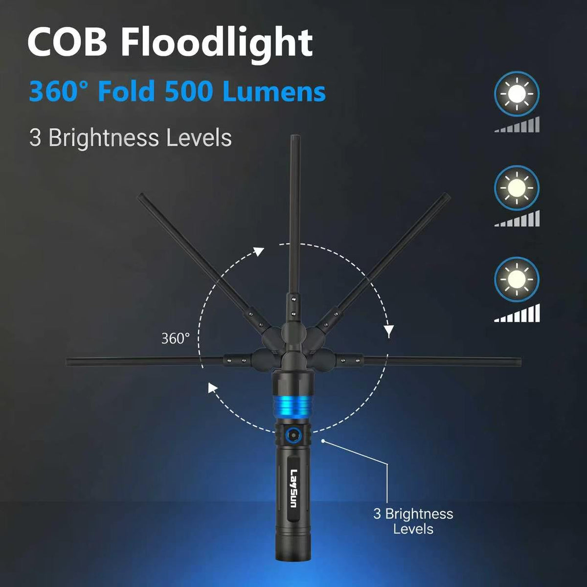 3 in 1 Quick Connect Rechargeable Led Work Light Flashlight Flexible Gooseneck Light kit